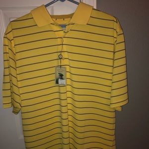 NWT Donald Ross yellow striped polo